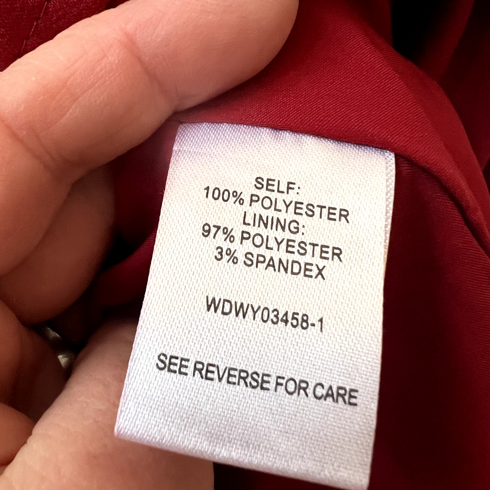 LOST + WANDER Women's Burgundy Emerald Eyes Long Sleeve Minidress Extra Large - Picture 9 of 9